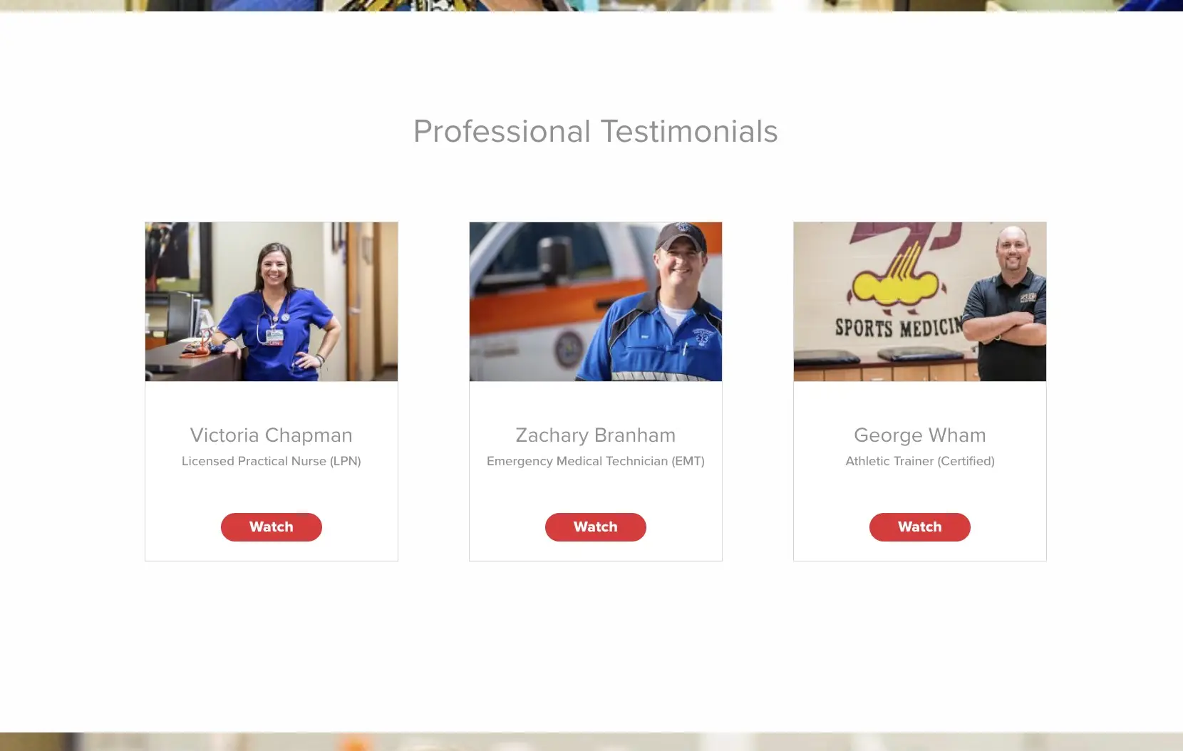 Professional testimonials section on the Be Something Amazing homepage