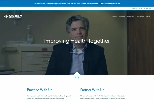 Screenshot of Covenant Physician Partners