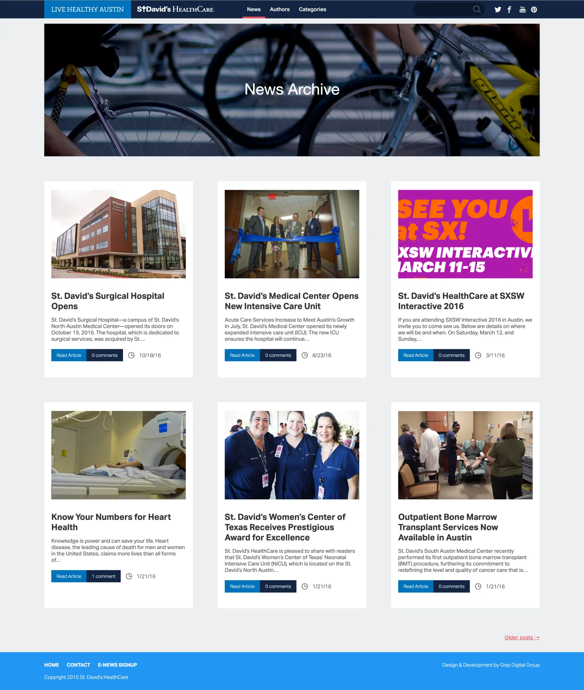 News archive post listing on Live Healthy Austin